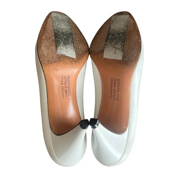 Salvatore Ferragamo Women’s Vintage 90s Round Toe White Leather Pump Heels Sz 5 - Picture 10 of 15